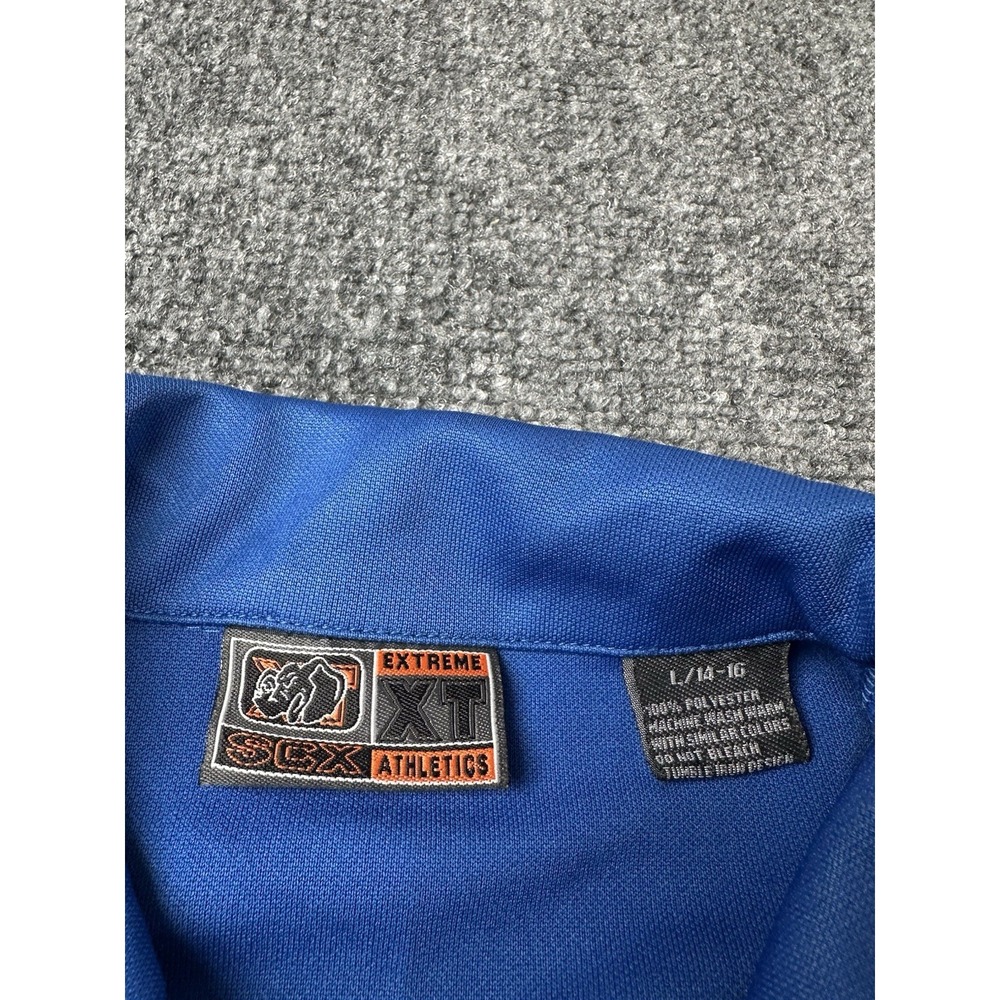 Young SCX Athletics Blue New York Button Jacket Red Stripe,‎ Size L 14-16 Years - Picture 5 of 10